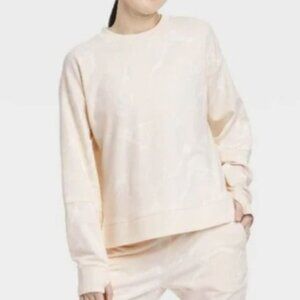 All In Motion French Terry Sweatshirt Womens 2X Ivory New